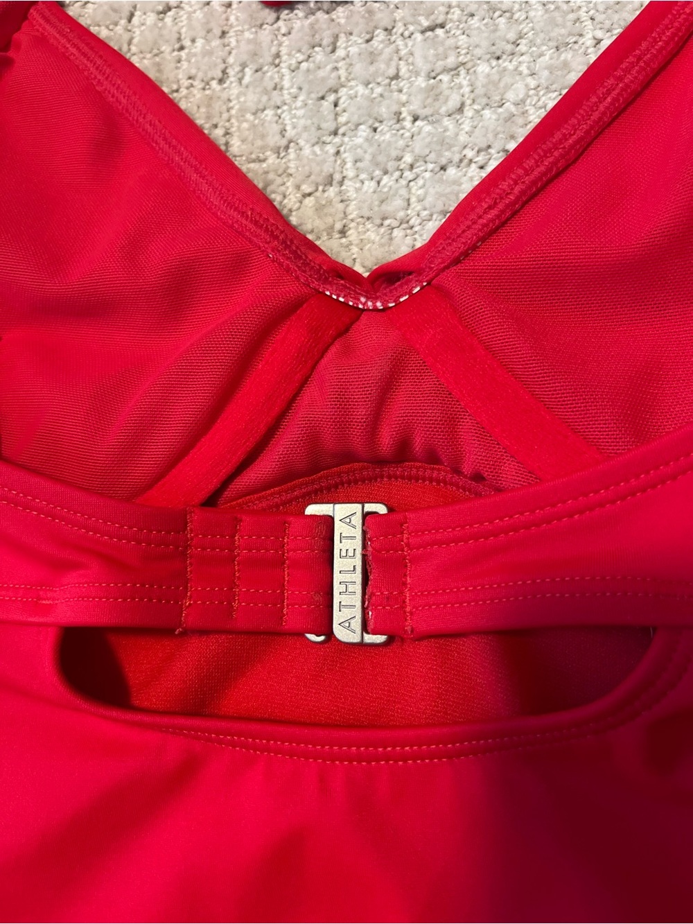 Athleta Red Halter Tankini Top - Picture 7 of 8
